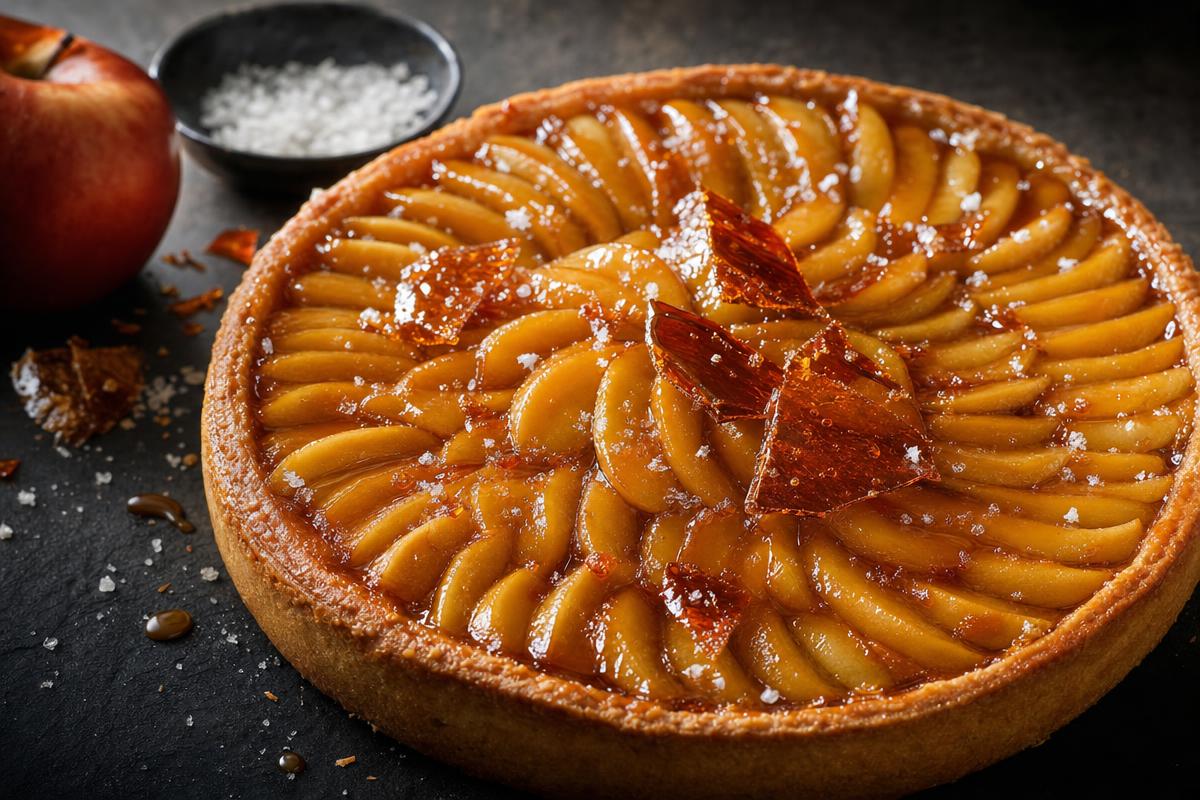 Tarte aux pommes caramel et beurre salé : la recette gourmande