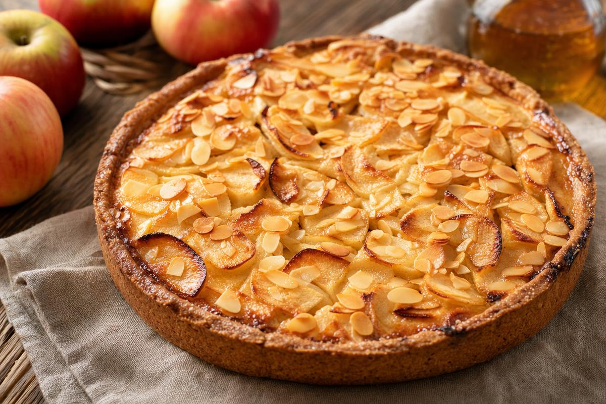 Tarte aux pommes normande : la recette au calvados et cidre